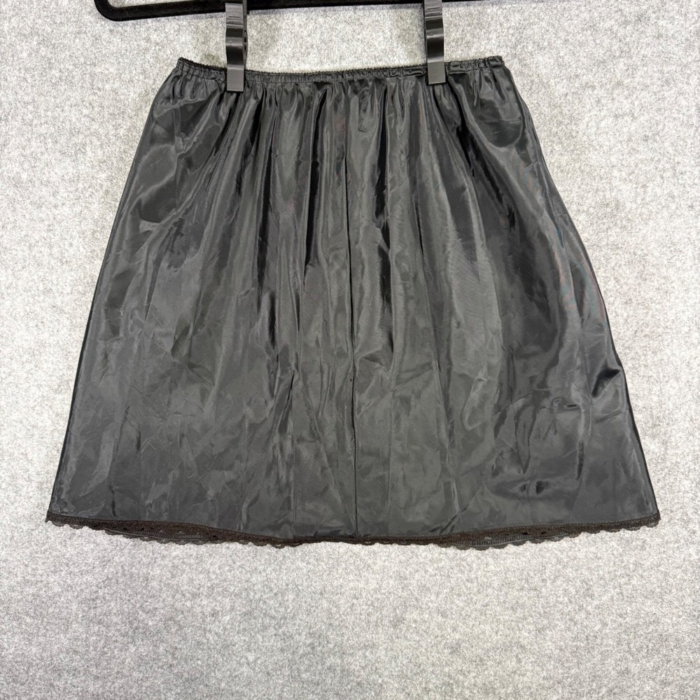 Warner's Half Slip Skirt Women Medium Black Lace Trim Vintage 55325 USA Made